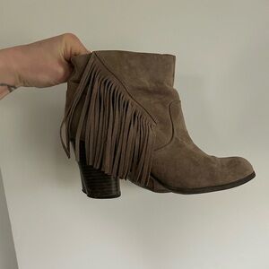Madden Fringe Suede Ankle Boots